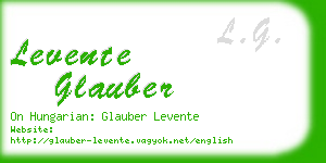 levente glauber business card